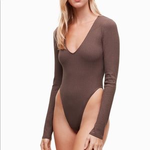 Wilfred free ribbed long sleeve bodysuit